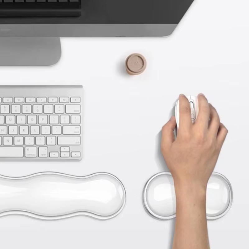 Laptop Accessories For Wrist Support - Alas Mouse Transparan dan Penyangga Pergelangan