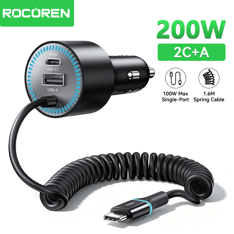 Laptop Lock Cable - Pengisi Daya Mobil Rocoren 200W Pengisian