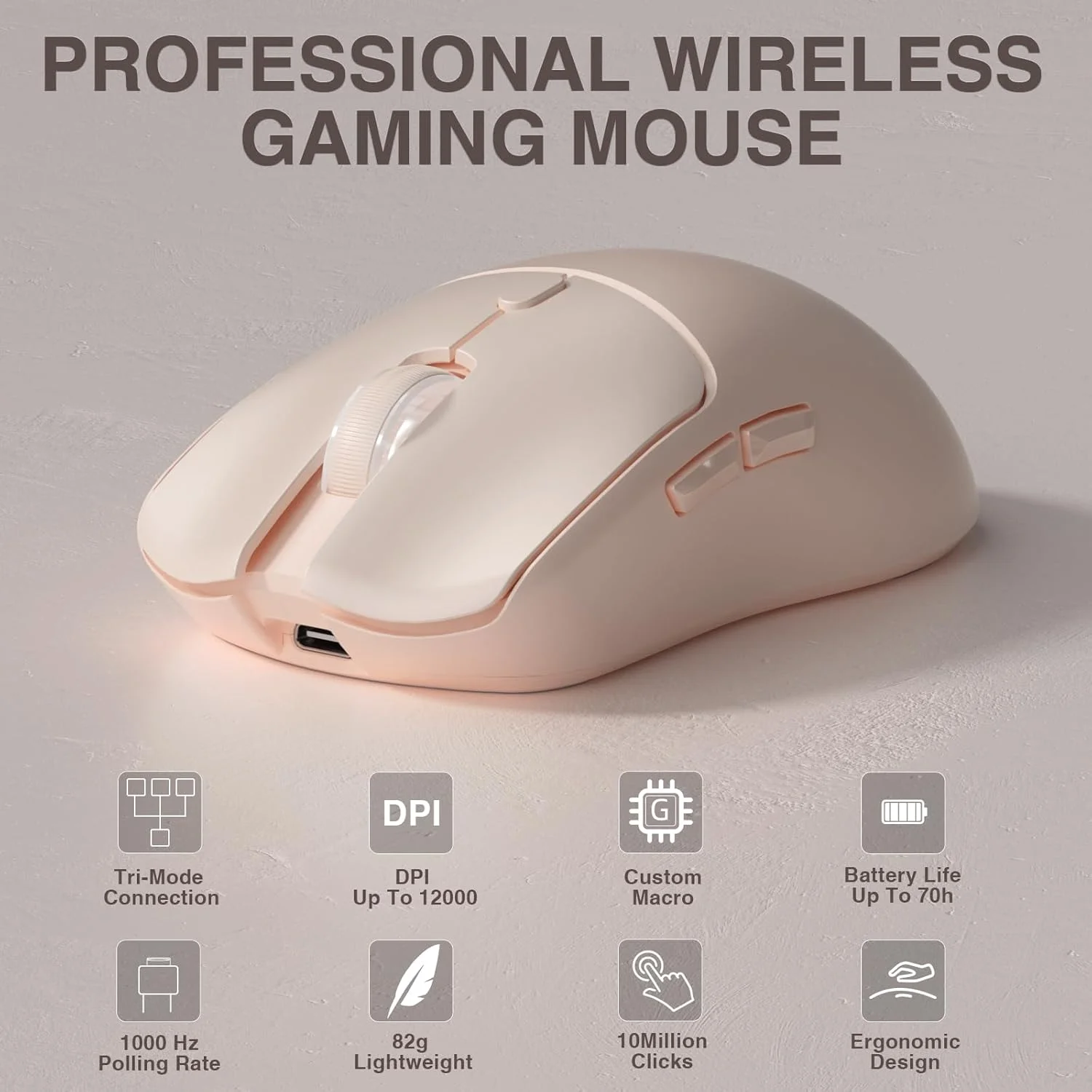 Laptop Ergonomic Accessories - AULA SC580X Mouse Gaming Nirkabel Tri-mode