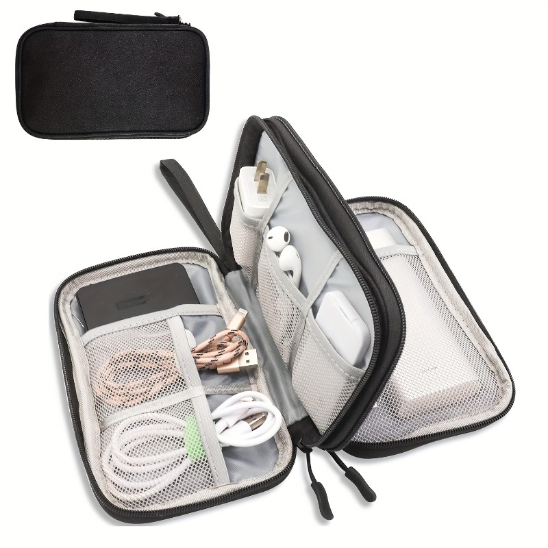 Cable Management Bag - Tas Organizer Perjalanan, Kantong Penyimpanan Multi-Saku,