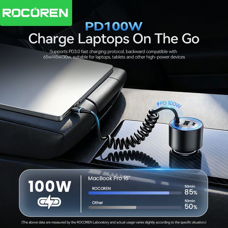 Pengisi Daya Mobil Rocoren 200 - Laptop Lock Cable ulasan dan harga