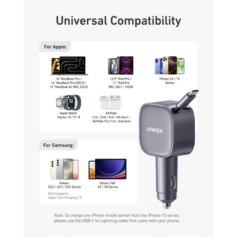 Anker A2738 Nano 75W Pengisi D - Laptop Lock Cable ulasan dan harga