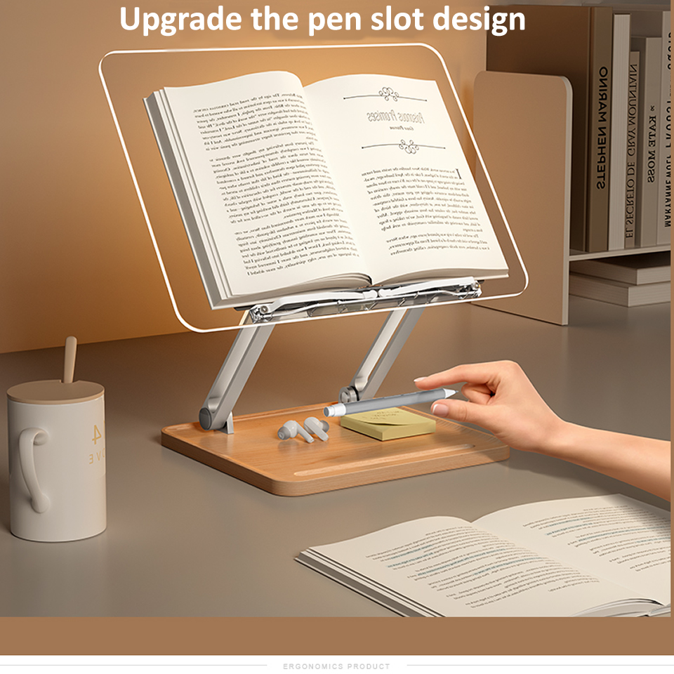 Stand Baca Kayu dengan Lampu A - Laptop Ergonomic Accessories ulasan dan harga
