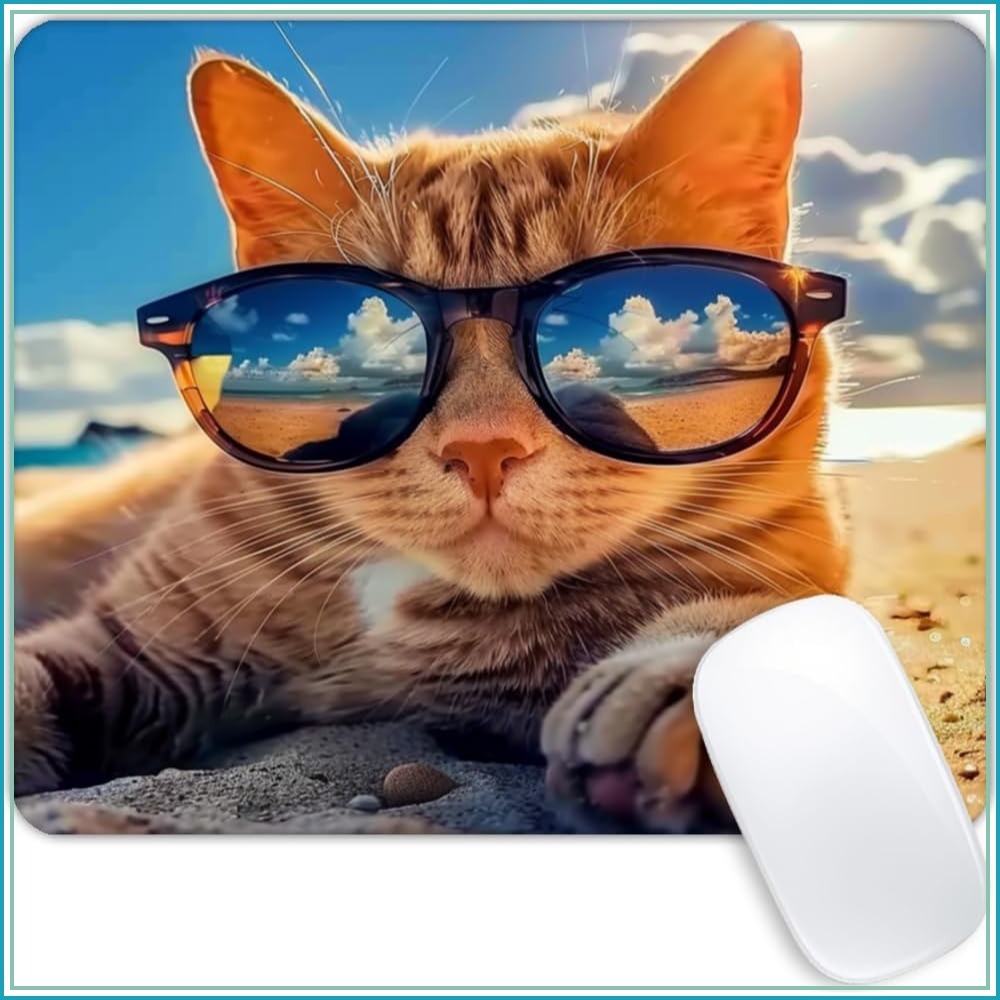 Sunshine Beach Cat Mouse Pad d - Laptop Accessories For Wrist Support ulasan dan harga