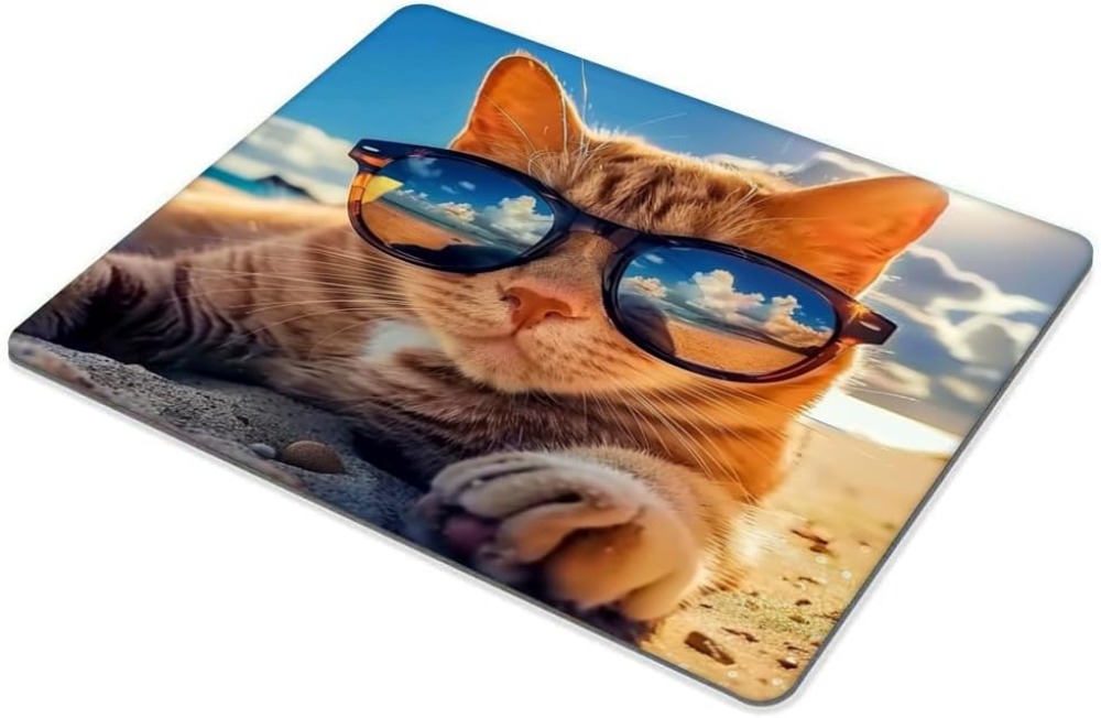 Sunshine Beach Cat Mouse Pad d - Laptop Accessories For Wrist Support ulasan dan harga